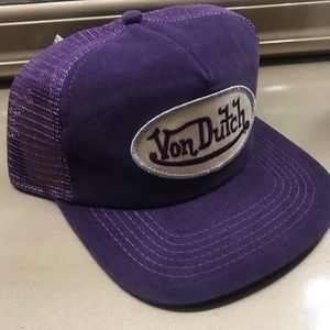 PURPLE CORDUROY VON DUTCH CAP